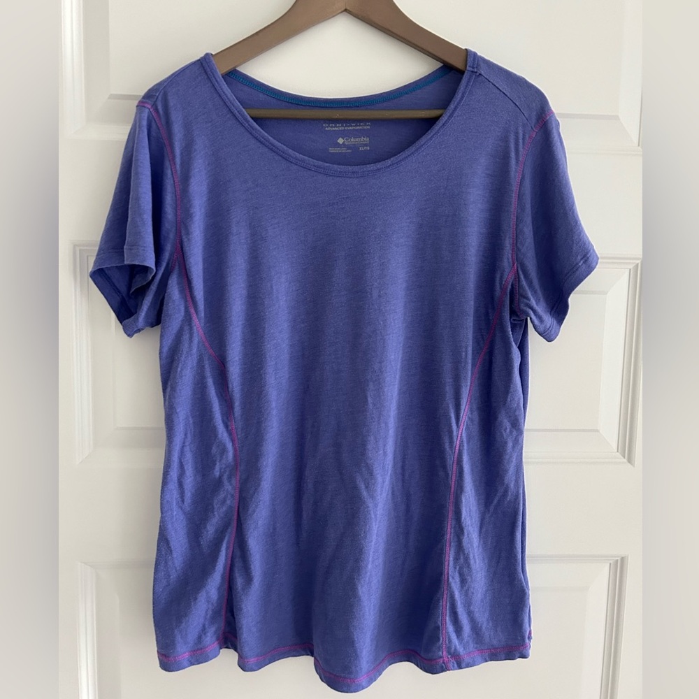 Columbia Omniwick Fitted T Shirt Violet Purple Size XL